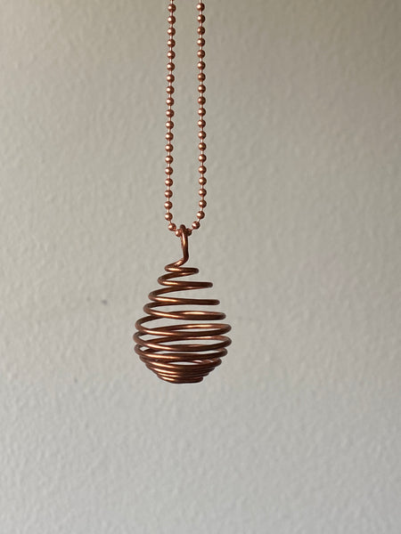 Coil Drop Pendant Necklace