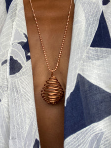 Coil Drop Pendant Necklace