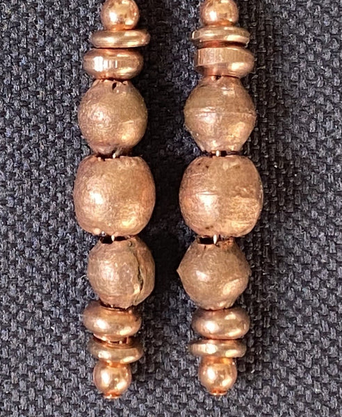 Mixed Copper Bead Earrings