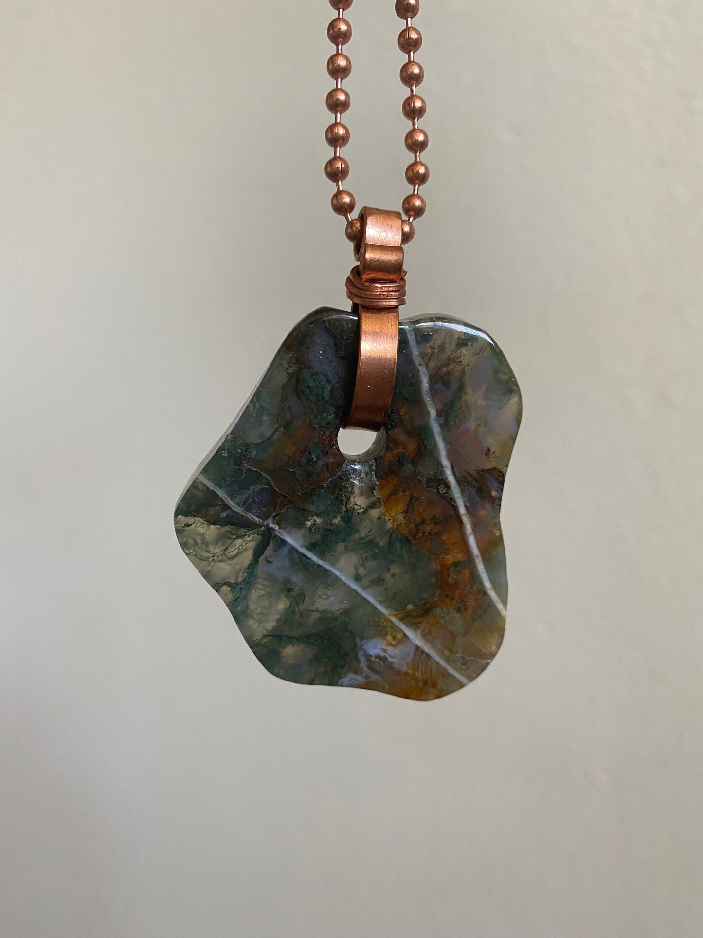 Moss Agate Pendant Necklace