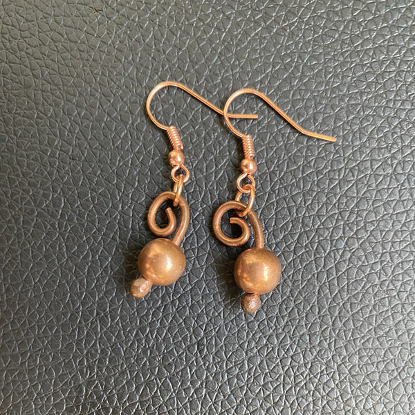 Copper Drop Earrings