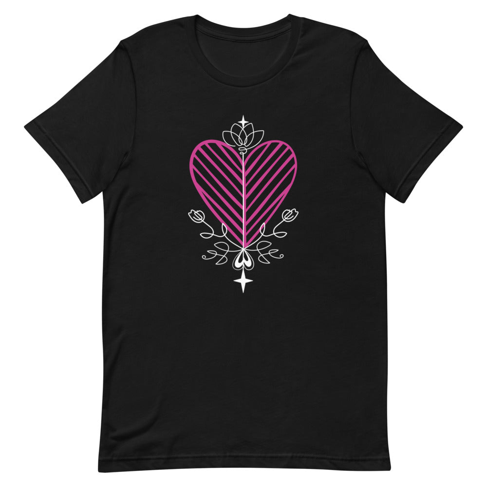 Ezili Short-Sleeve Unisex T-Shirt (white lines)